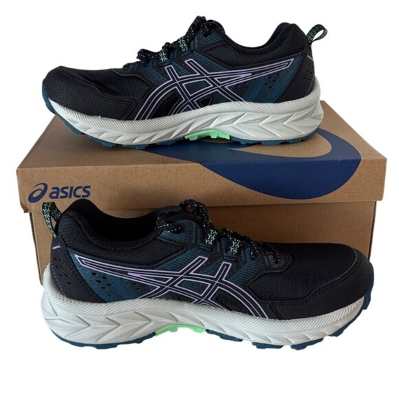 Asics Gel-Venture 9 Women’s Trail Running Shoes Size 7.5 Black/Digital Violet - Picture 1 of 11